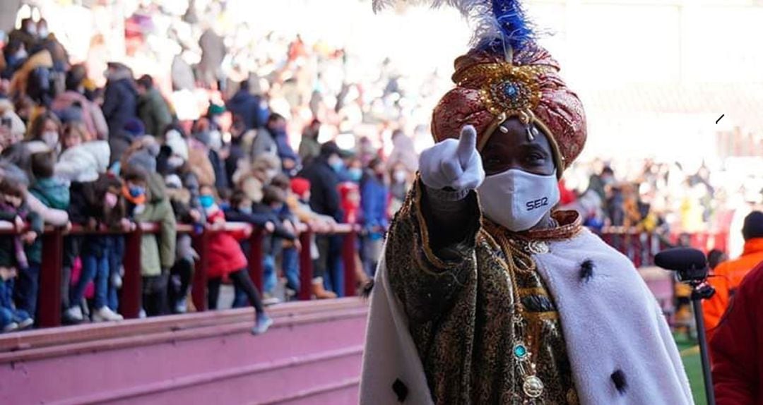 El Rey Baltasar en la llegada de Las Gaunas.