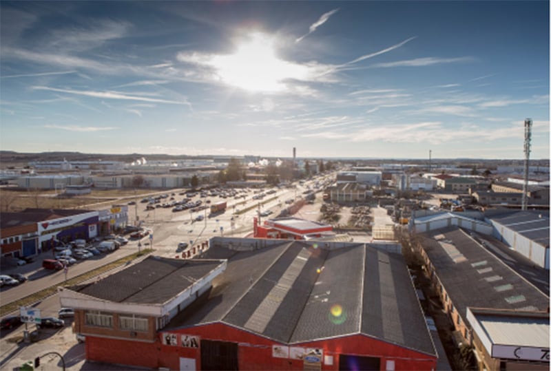 Imagen aérea del polígono industrial Allendeduero