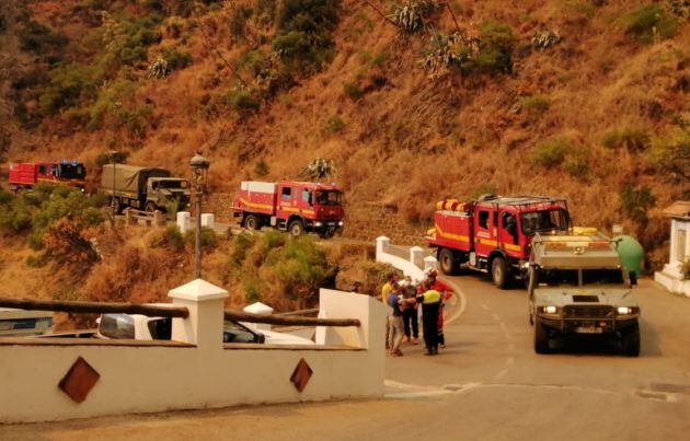 Llegada de la Unidad Militar de Emergencias a Genalguacil