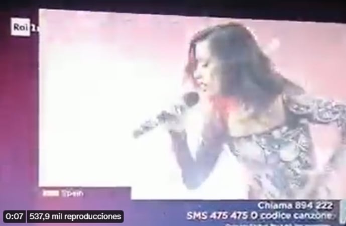 Chanel Terrero actuando en Eurovisión