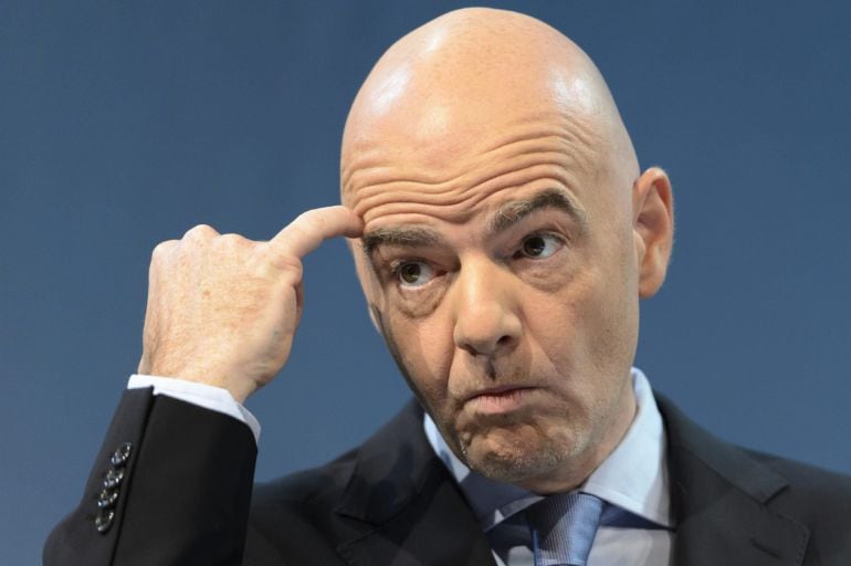 Gianni Infantino, durante el sorteo