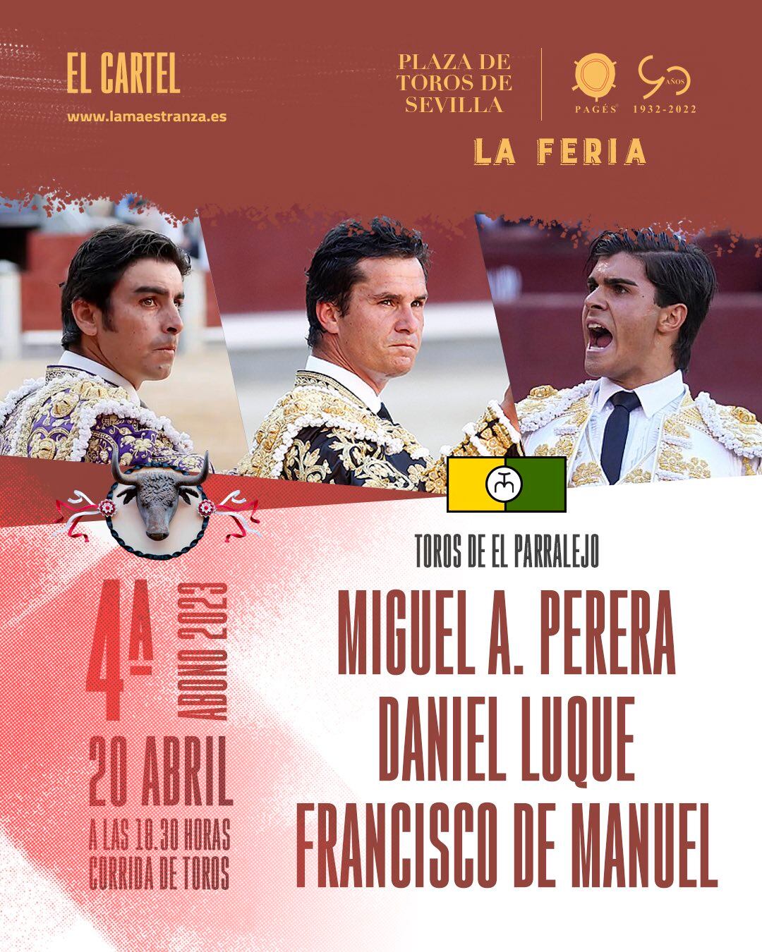 Cartel del tercer festejo de la Feria de Abril 2023