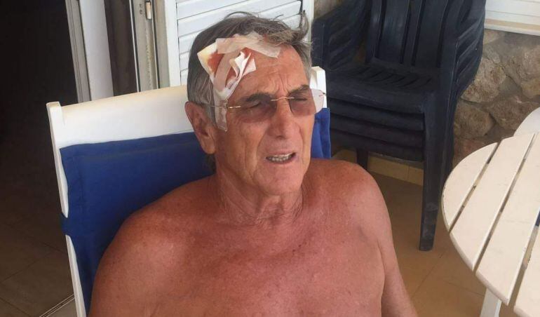 Estado en el que quedó el agredido en Oliva