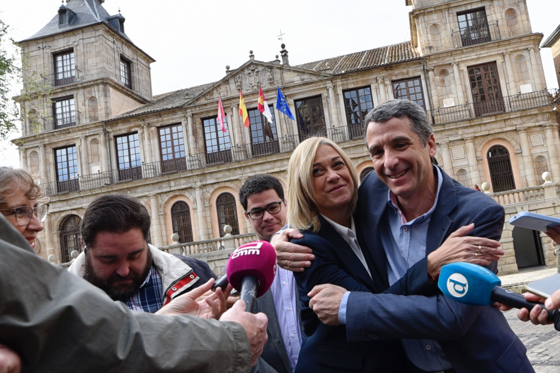 Carmen Picazo y Esteban Paños este martes durante la presentación como candidato de este último