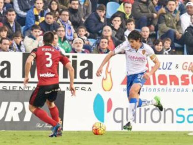 Jesús Vallejo durante un partido de esta temporada en la Romareda