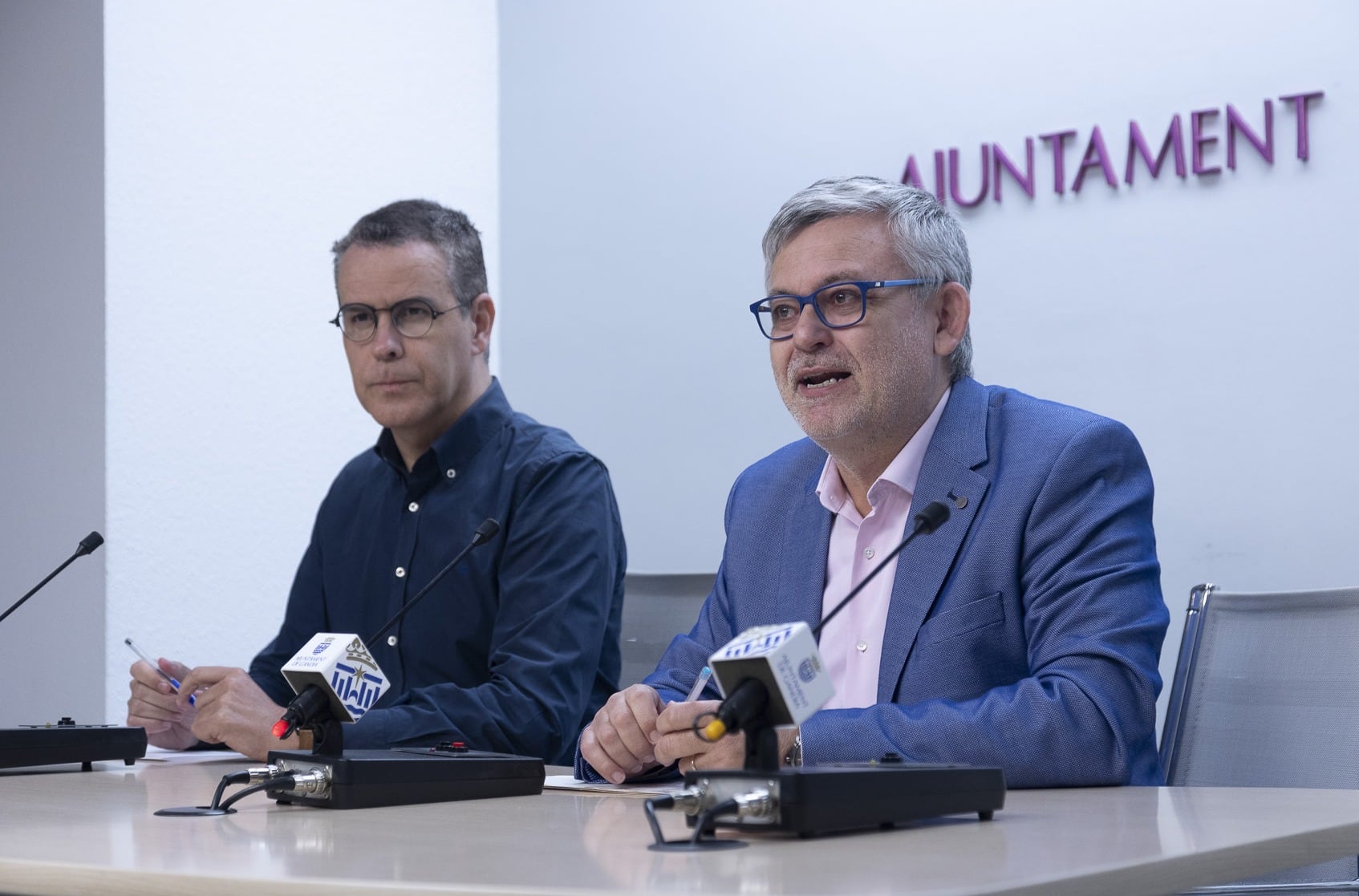 Jorge Hervás, jefe del Servicio Jurídico de Urbanismo y Josep Alandete, concejal Urbanismo de Gandia