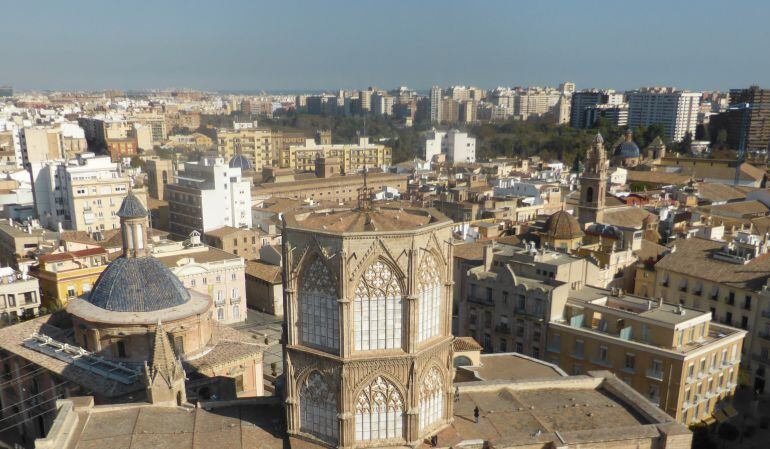 Vista área de la ciudad de Valencia