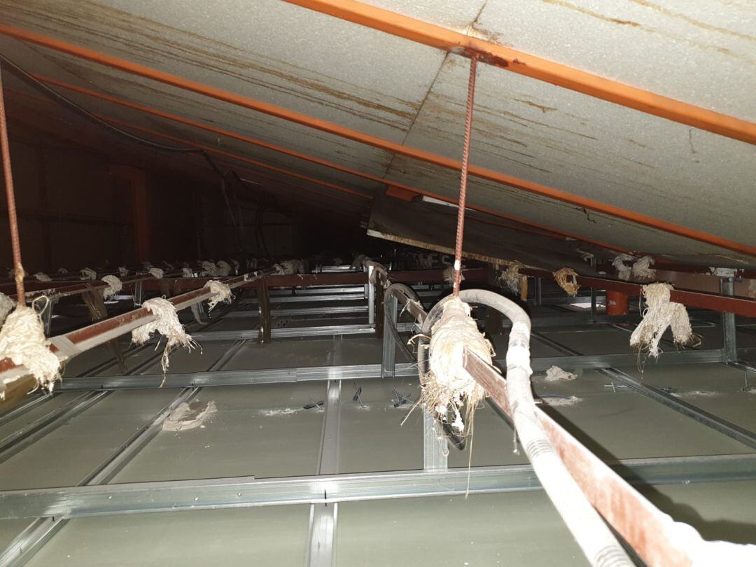 Cubierta del gimnasio del CEIP Miguel Delibes