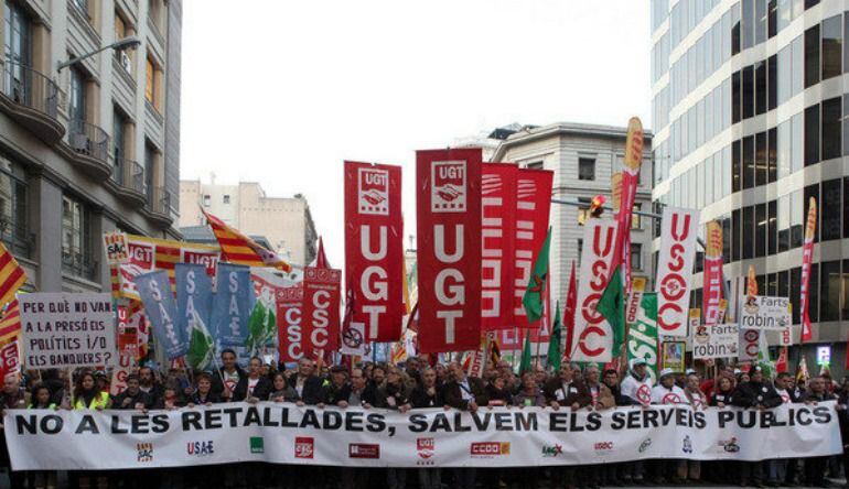 Protestas contra los recortes