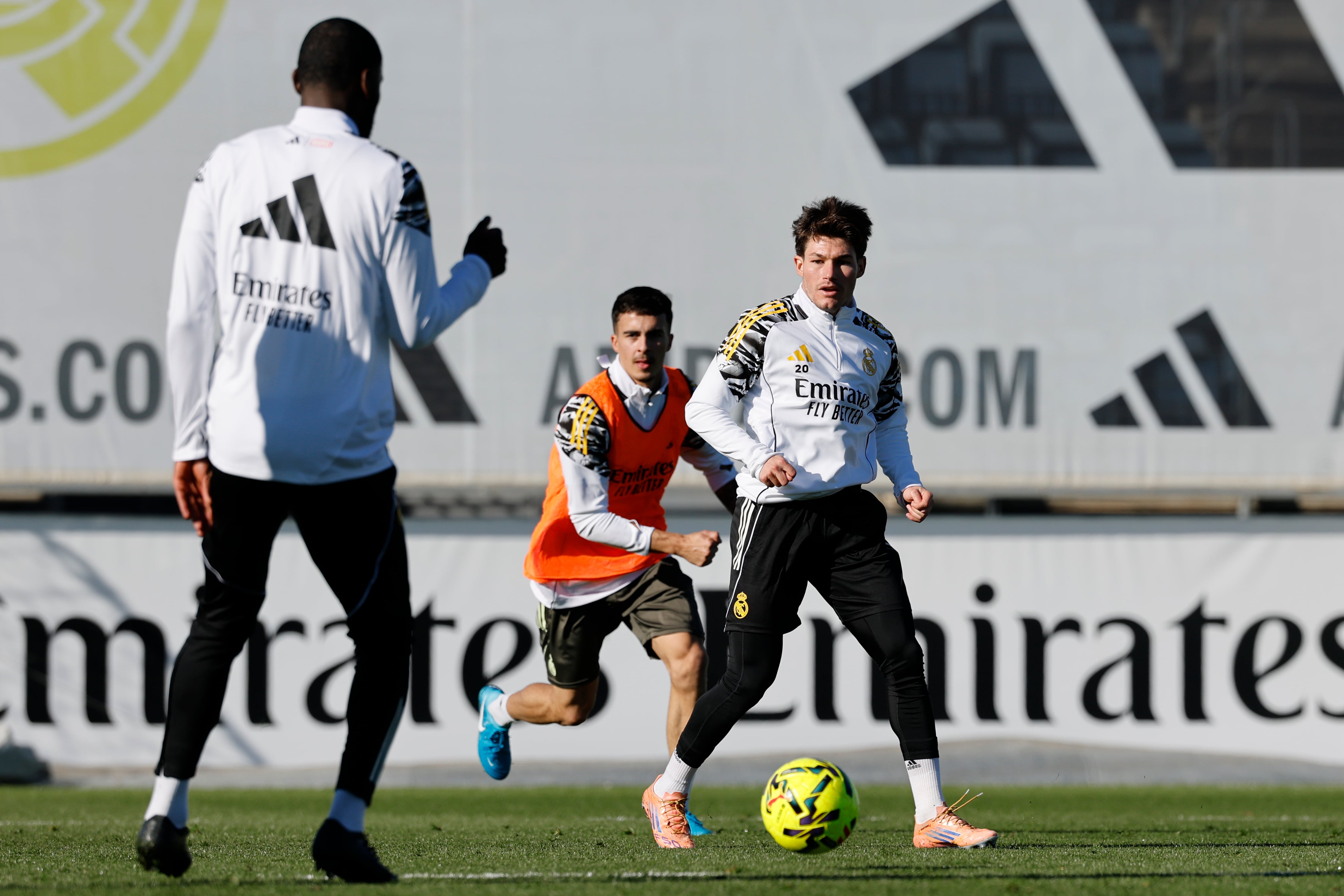 Jugadores del Real Madrid durante una sesión de entrenamiento