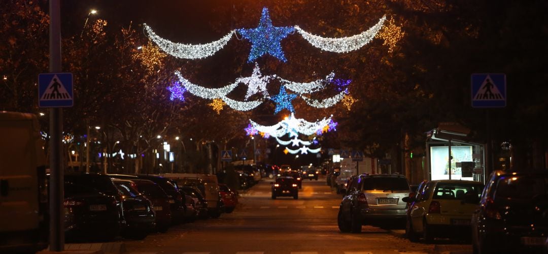 Luces de Navidad en las calles de Tres Cantos