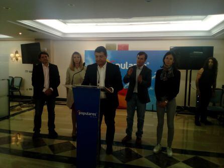 Carlos García en su intervención para valorar los resultados electorales