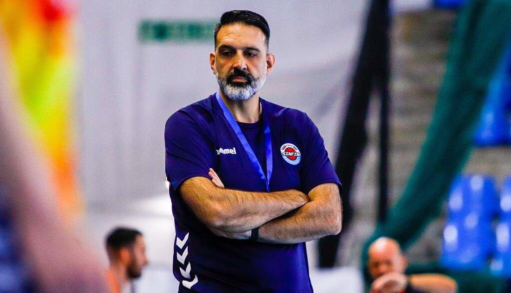 Rubén Garabaya, durante uno de los partidos del Blendio Sinfín