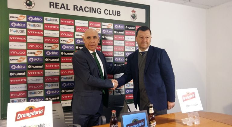 Higuera, durante uno de los últimos actos como presidente del club, la presentación de 'Chuti' como director deportivo en el mes de marzo.