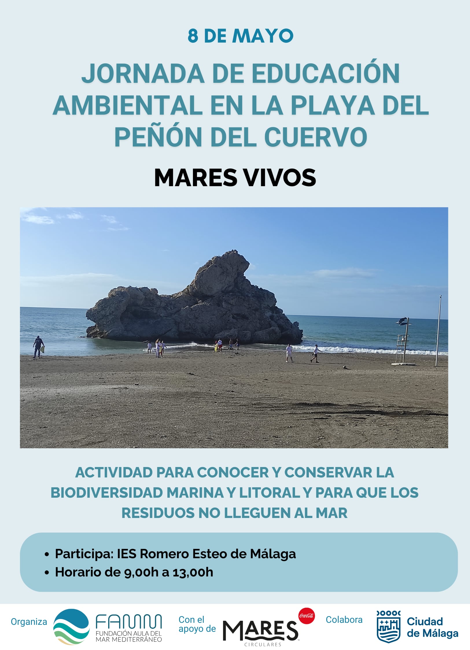 Cartel 8 mayo Peñón del Cuervo_FAMM_Mares Circulares