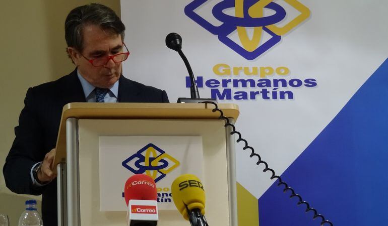 Jerónimo Martín, presidente de Grupo Hermanos Martín, durante la presentación de su II Memoria de Sostenibilidad