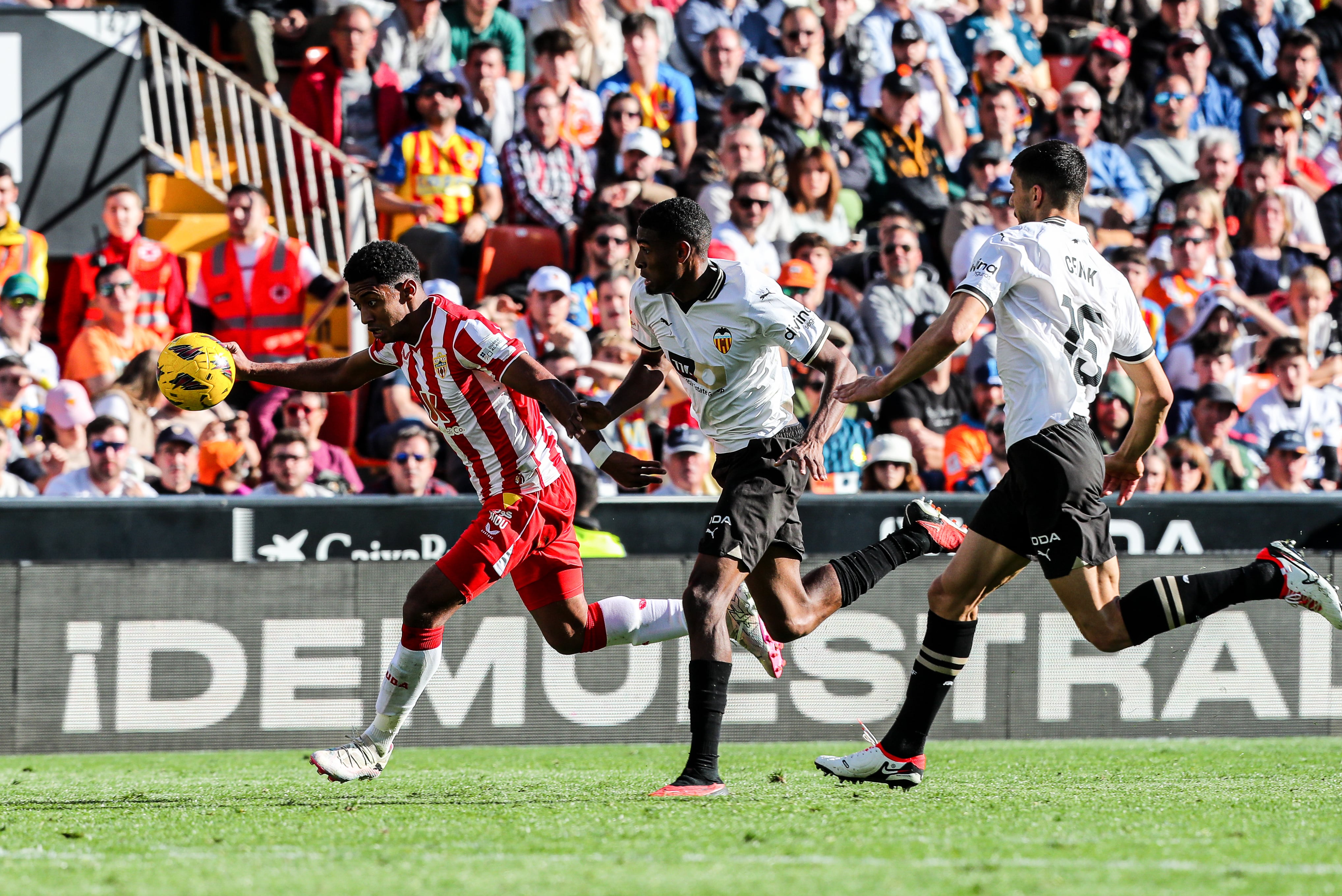 Choco Lozano en el Valencia-Almería.