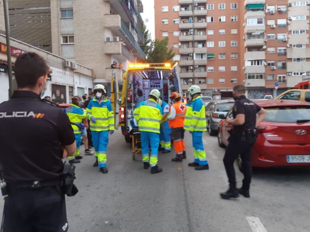 Servicios de emergencias en el accidente de Móstoles