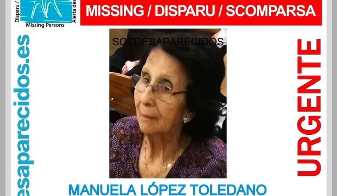 Manuela, desaparecida en Ciudad Jardín.