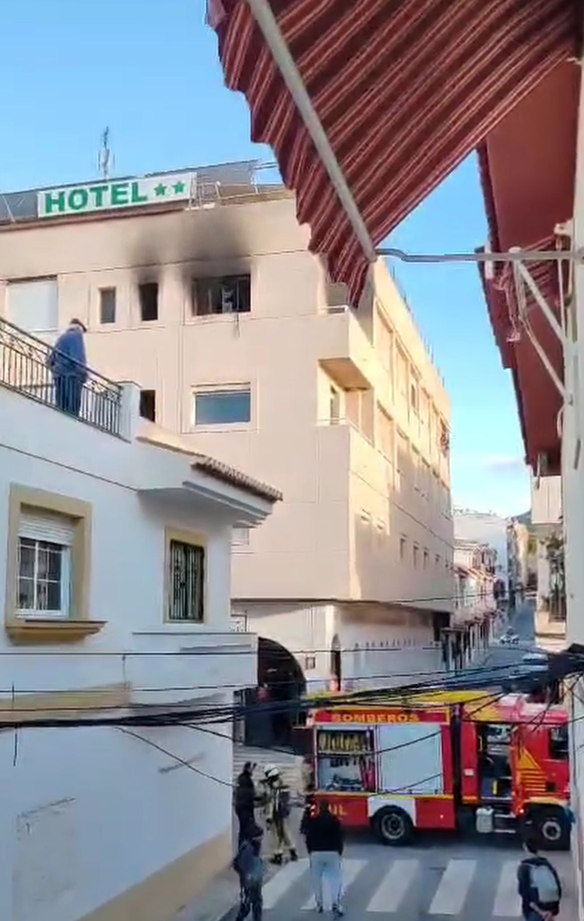 Incendio en el Hotel Costa Andaluza de Motril (Granada)