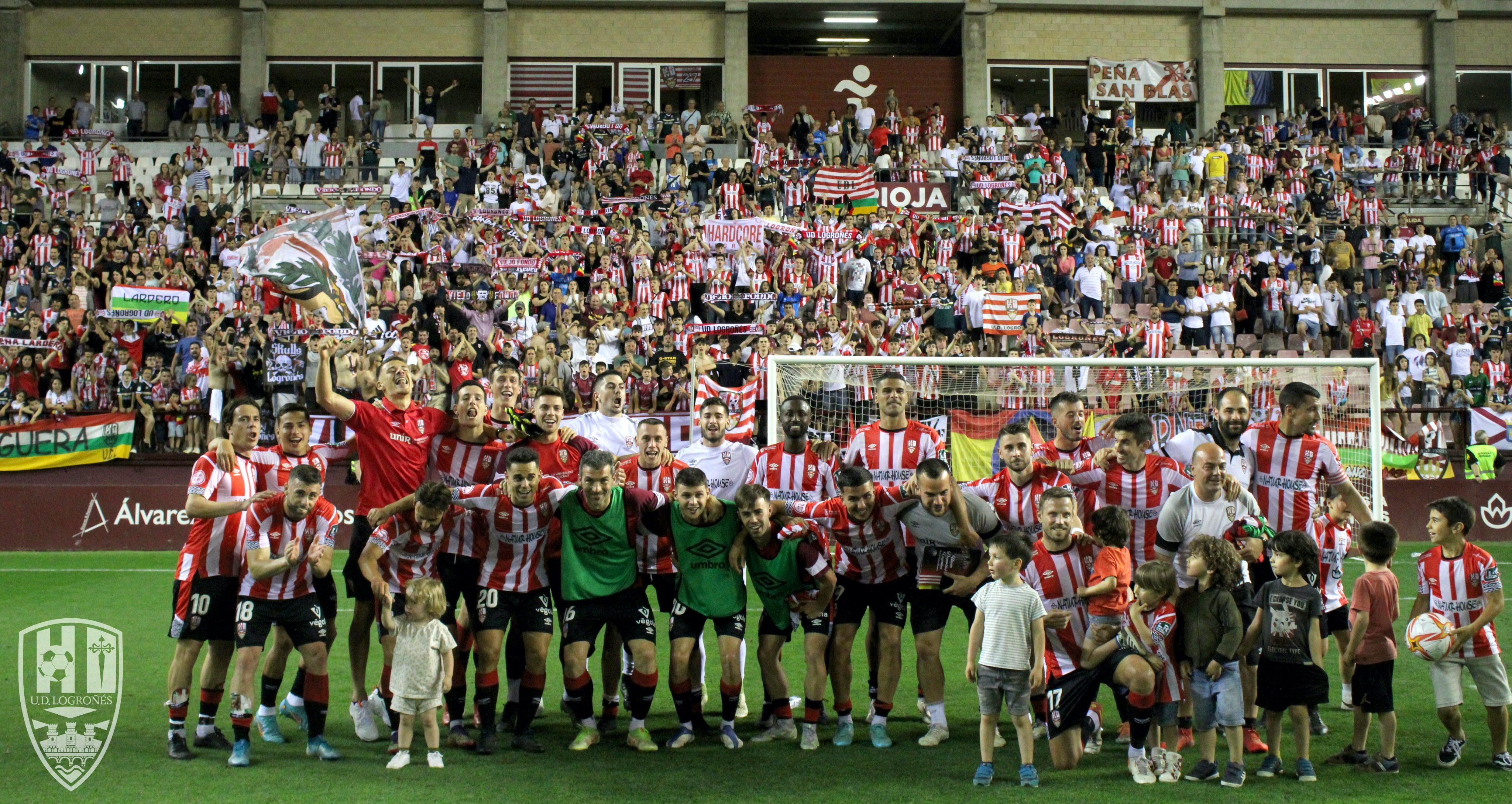 La plantilla espera volver a Logroño con el pase a la gran final. / UDL