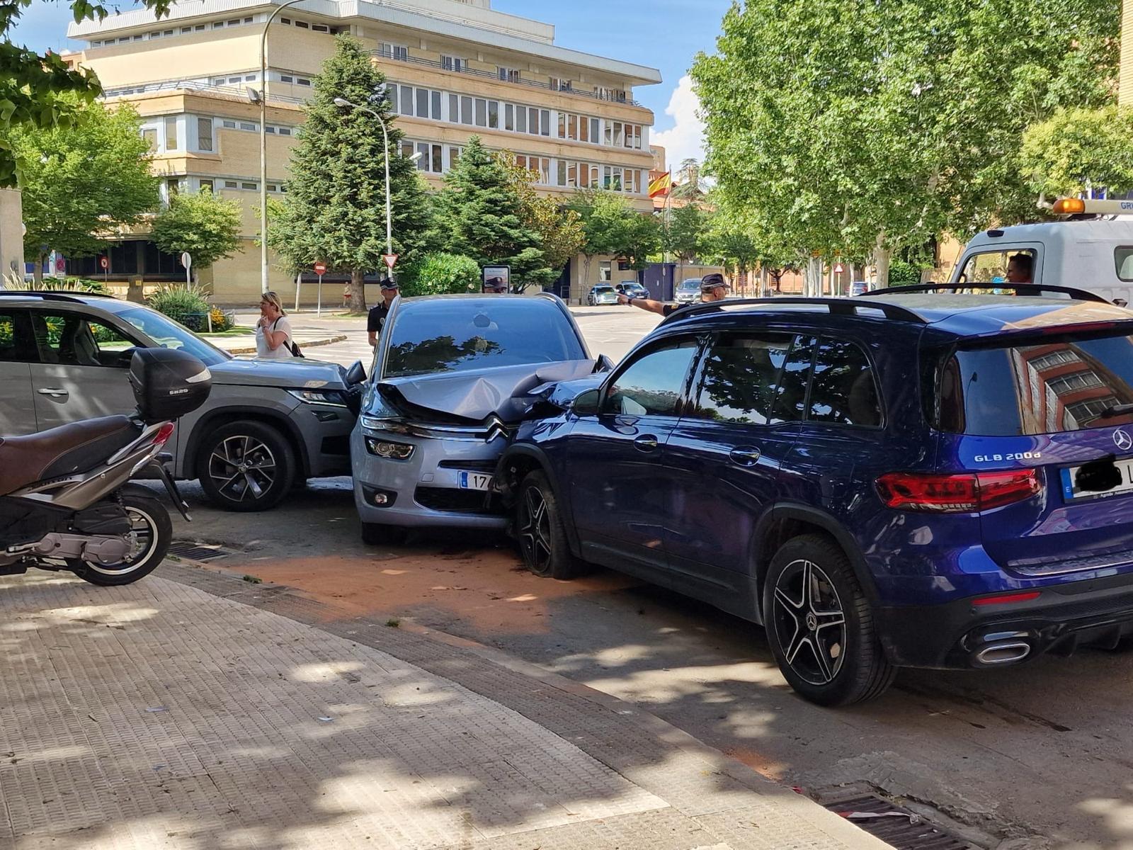 Accidente ocurrido en Huesca este miércoles