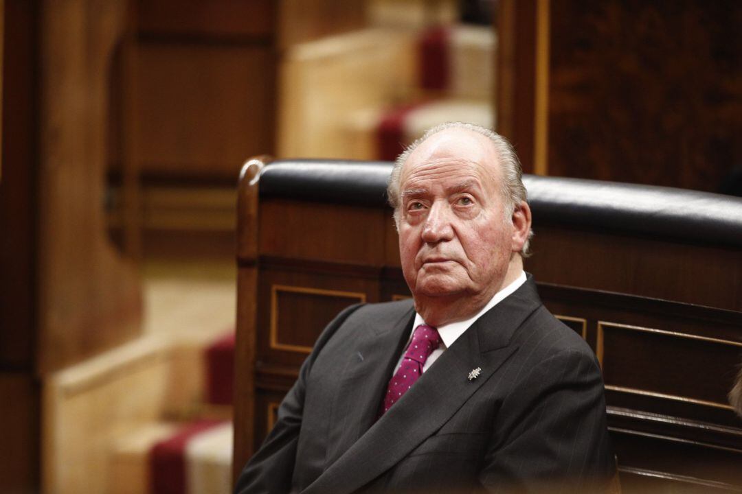 Foto de archivo del rey emérito don Juan Carlos I en el acto conmemorativo del 40º aniversario de la Constitución de 1978, en el Congreso a 6 de diciembre de 2018. 