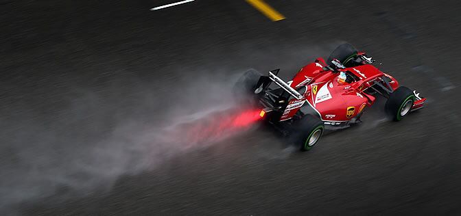 El Ferrari de Fernando Alonso, en el circuito de Shanghái