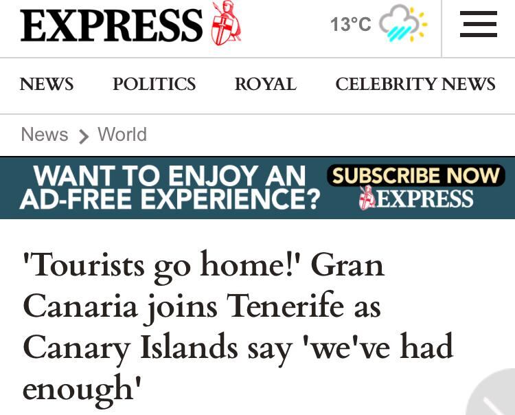 Titular de la información publicada en el Daily Express británico