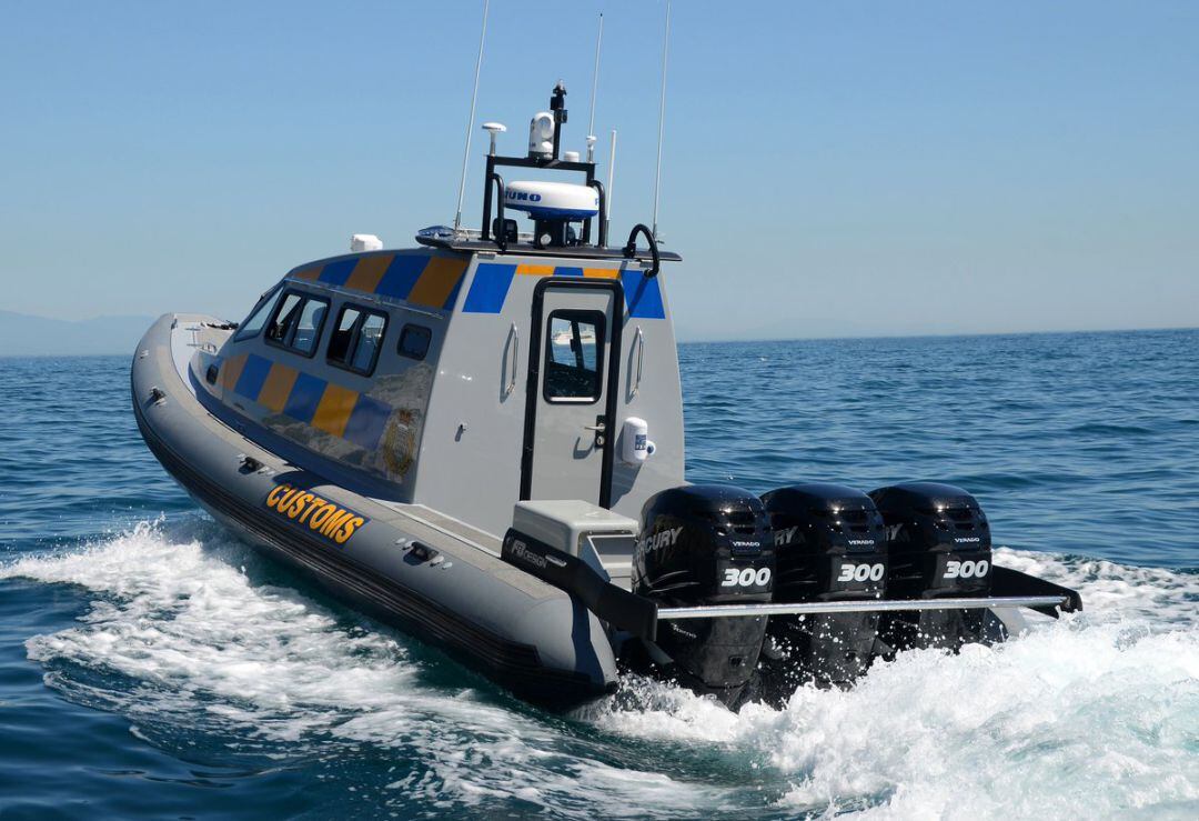 Una embarcación del Sergicio de Aduanas de Gibraltar.