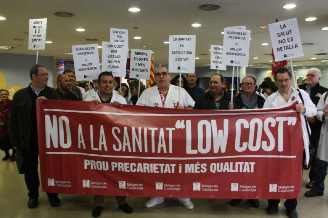 Protesta de metges durant la vaga del mes de novembre