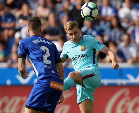 Deulofeu, muy activo en la primera mitad.