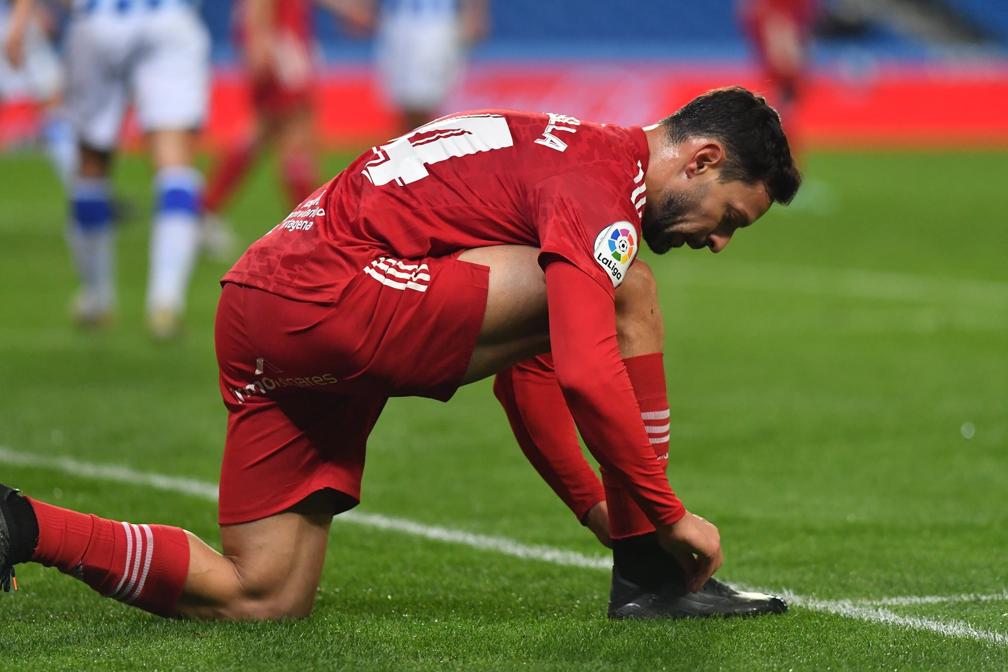 De la Bella durante su último partido hasta la fecha con la camiseta del Efesé