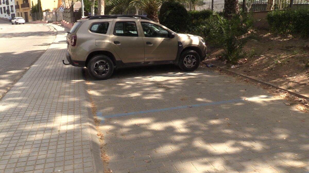 Zona azul del Parque de Colón en Andújar