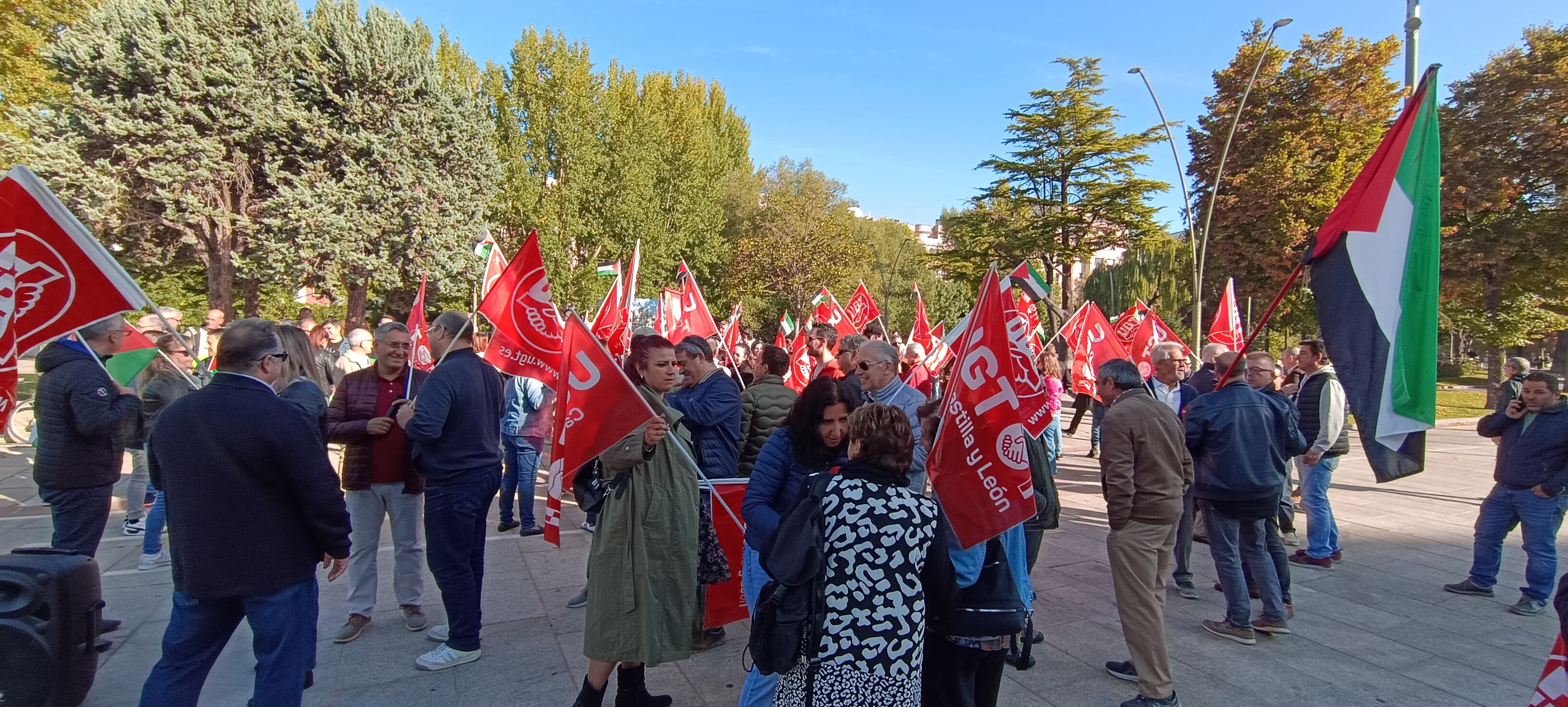 Manifestación UGT por Palestina en Burgos