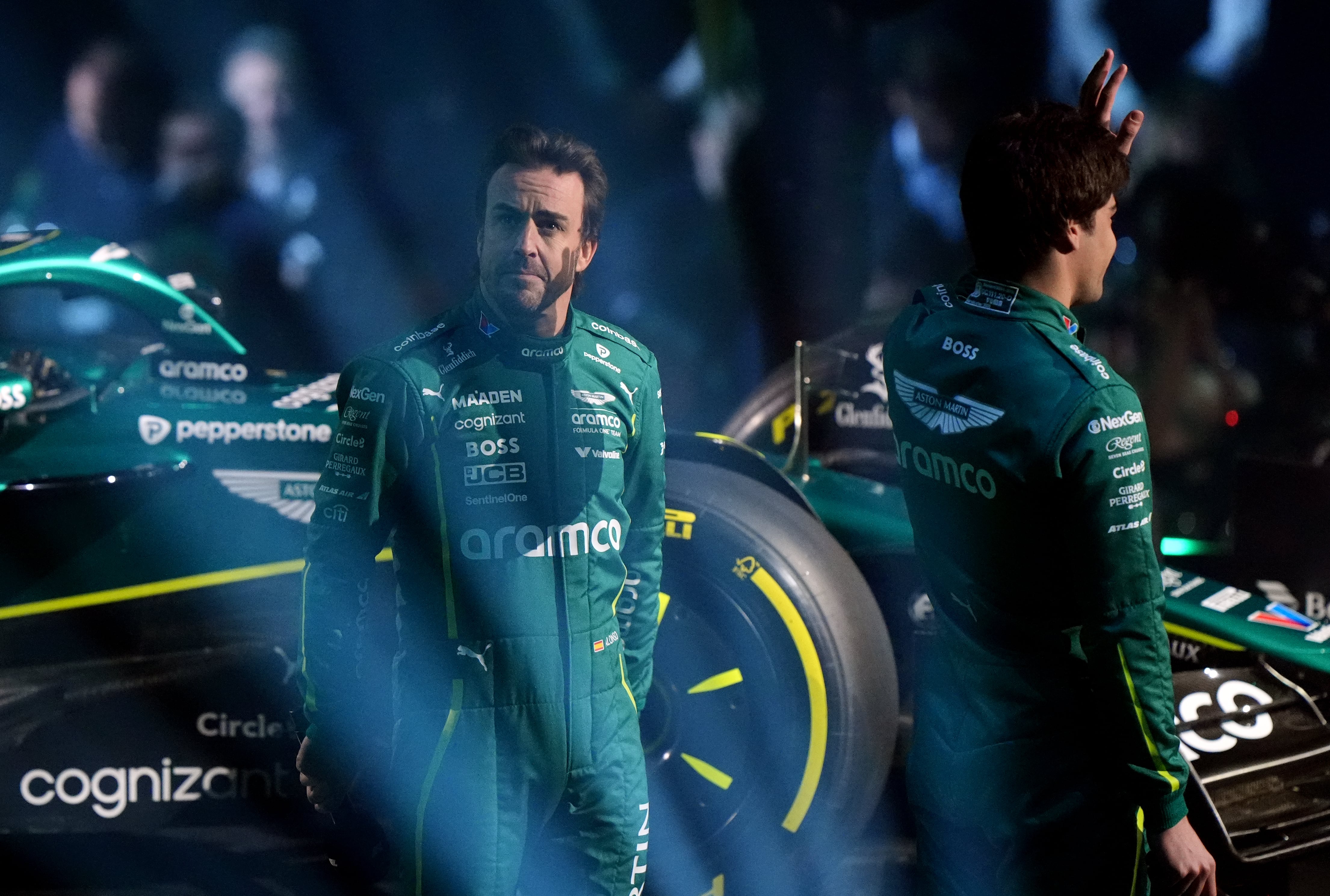 Fernando Alonso, en la presentación del nuevo Aston Martin en el O2 de Londres