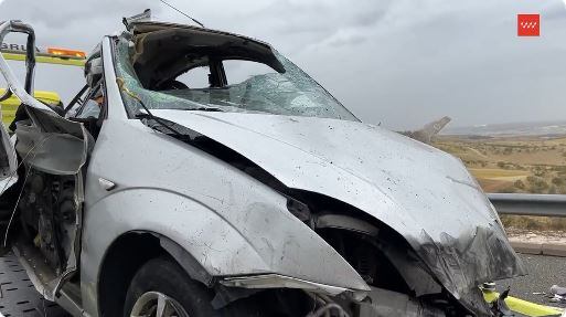 El accidente se produjo sobre las 16:30 de este miércoles, a la altura del término municipal de Paracuellos del Jarama