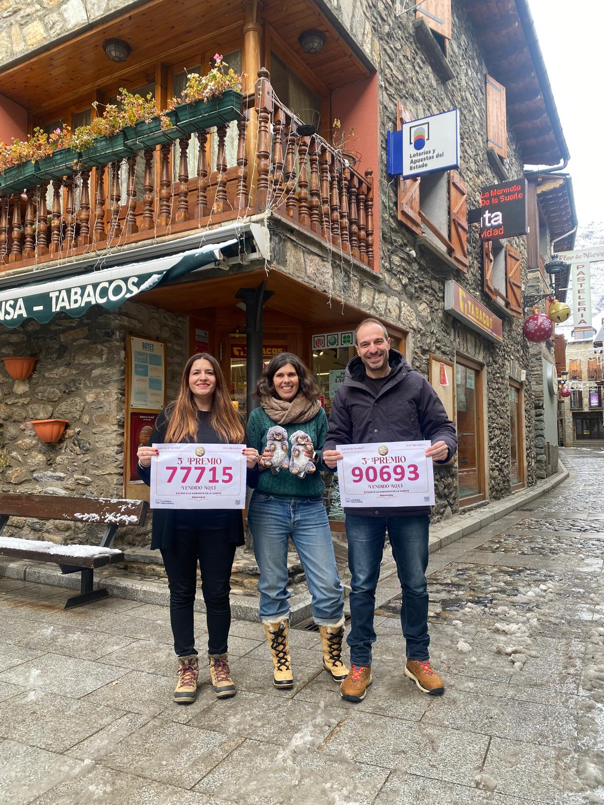 La Marmota de la suerte de Benasque con un tercer premio y un quinto