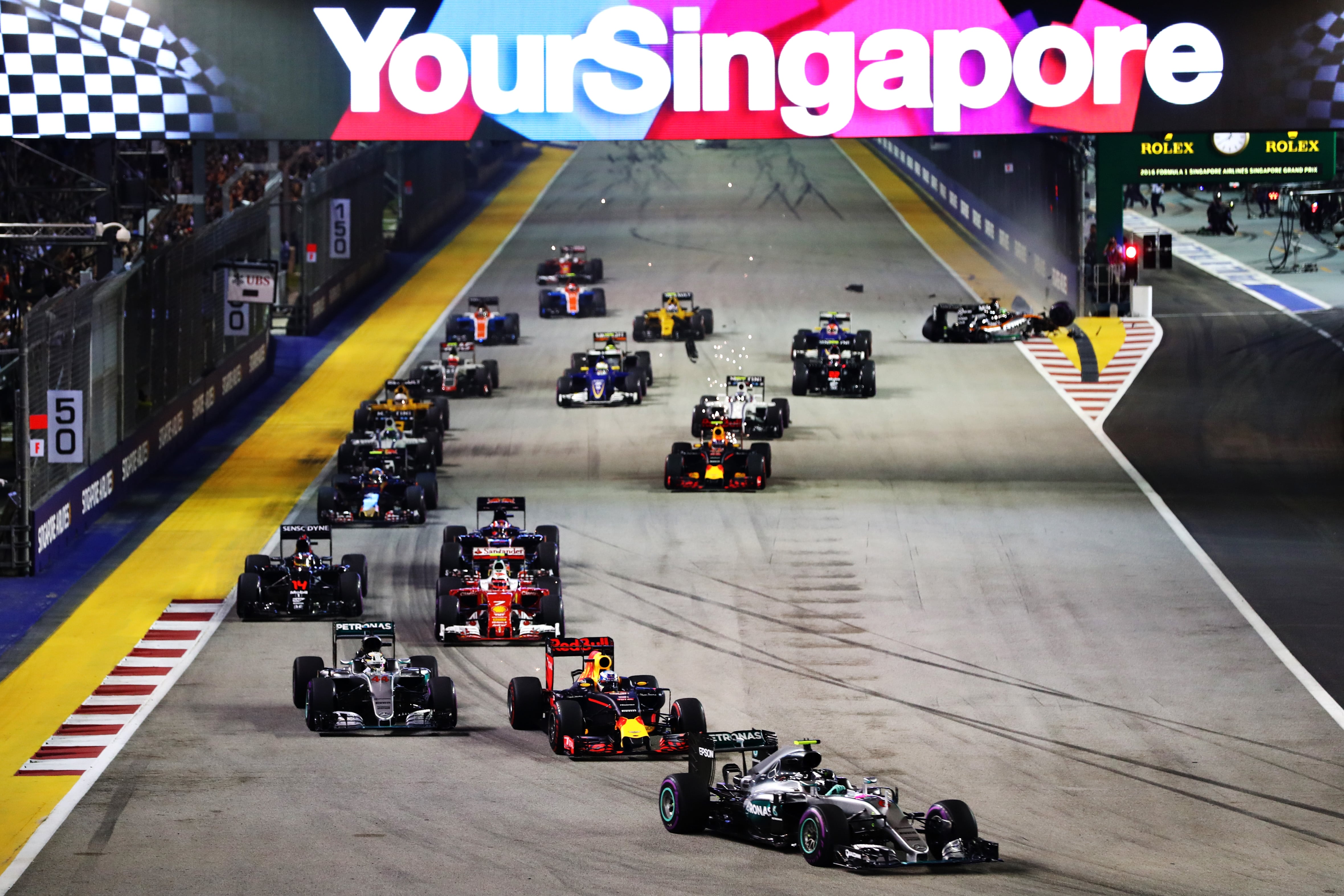 Una carrera del GP de Singapur. (Photo by Lars Baron/Getty Images)