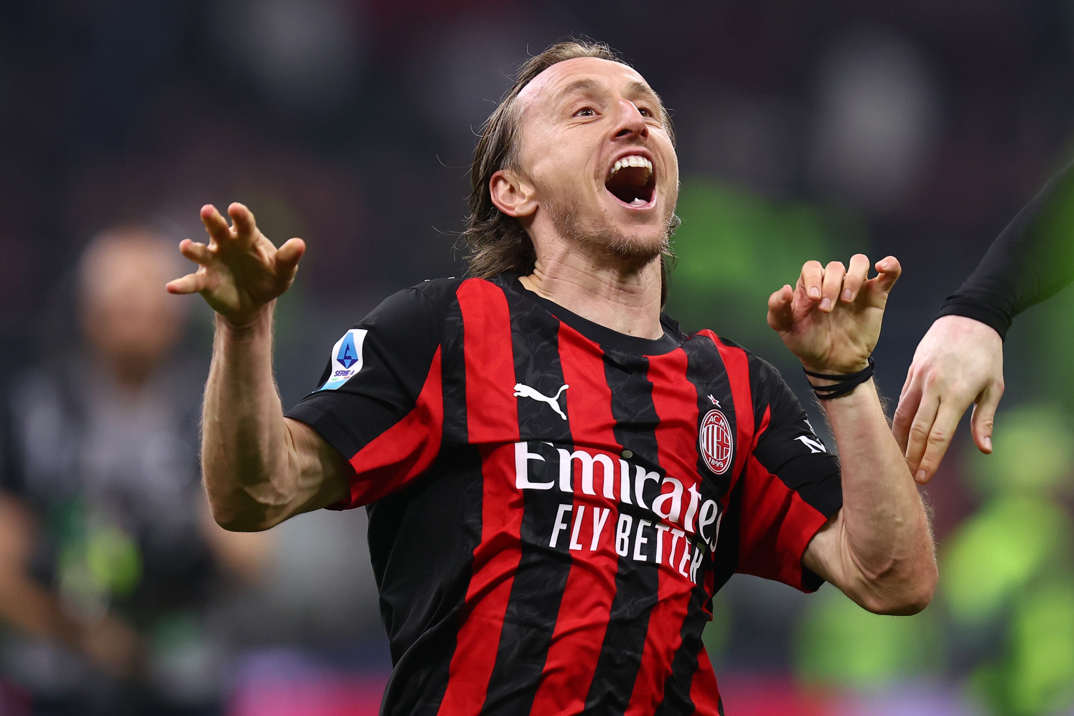 Luka Modric, durante el derbi entre Inter y Milan