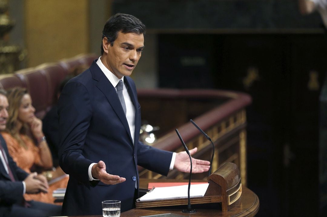 El presidente del Gobierno, Pedro Sánchez, en el Congreso de los Diputados