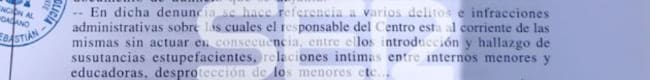 Denuncia a la que ha tenido acceso la SER en Euskadi.