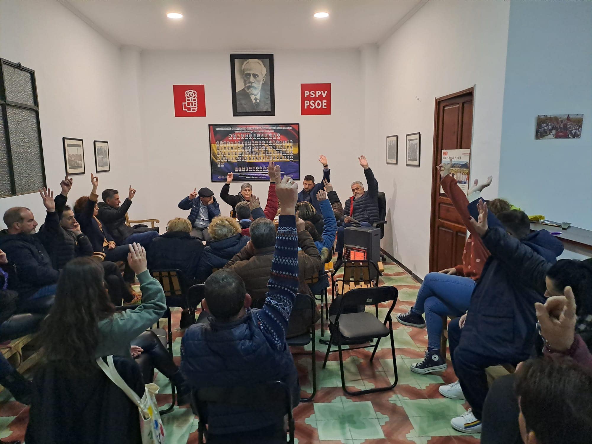 Asamblea local del PSPV-PSOE de Pego.