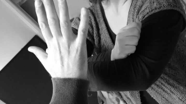 Simulació d'agressió.