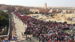 Imagen de la manifestación en El Aaiún.