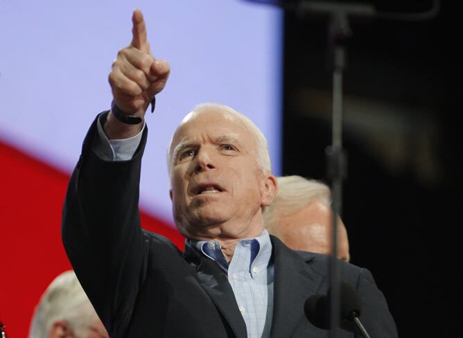 John McCain en el día de su nominación oficial como candidato a la Casa Blanca