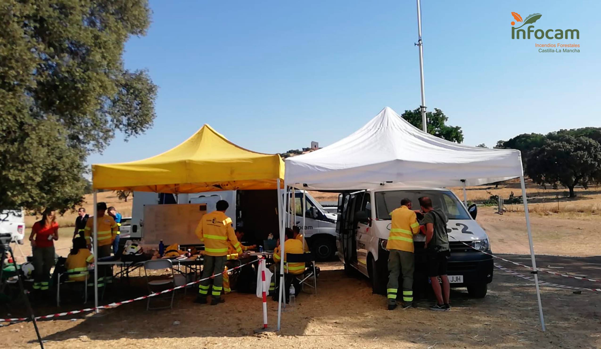 Puesto de mando habilitado por el Infocam