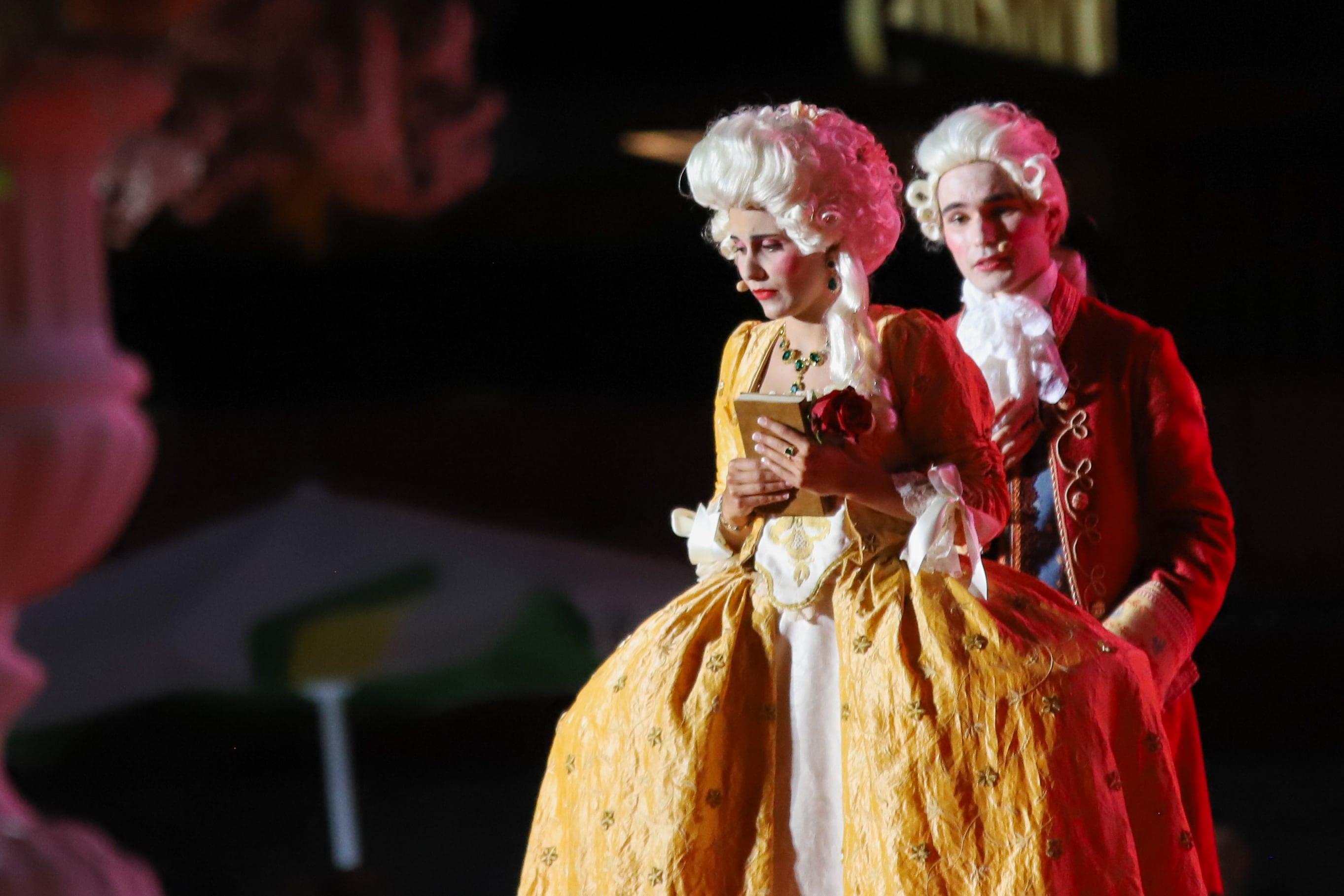 SANTA CRUZ DE LA PALMA 08/07/2025.- Un momento del Festival del Siglo XVIII, conocido como el Minué, que se ha celebrado hoy martes en Santa Cruz de La Palma y que forma parte del protocolo de recibimiento de las Fiestas Lustrales de la Bajada de la Virgen de Las Nieves. EFE / LUIS G MORERA.