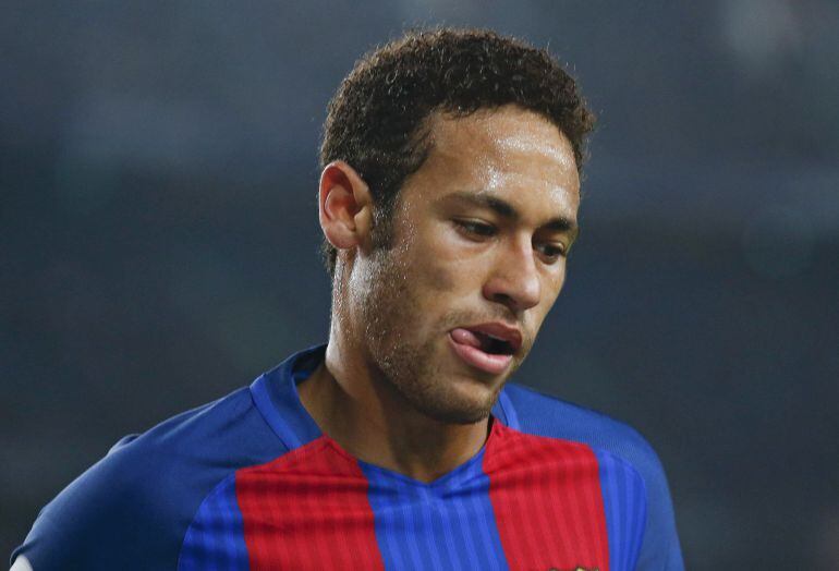 Neymar, durante un partido con el Barça