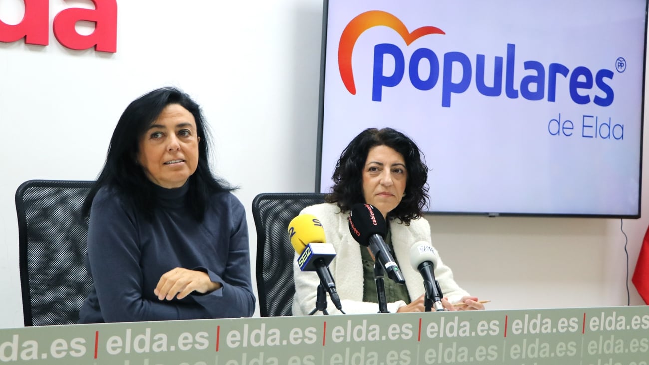La senadora Loles Esteve y la edil del PP de Elda, María Jesús García, han anunciado una moción que se debatirá en el próximo pleno